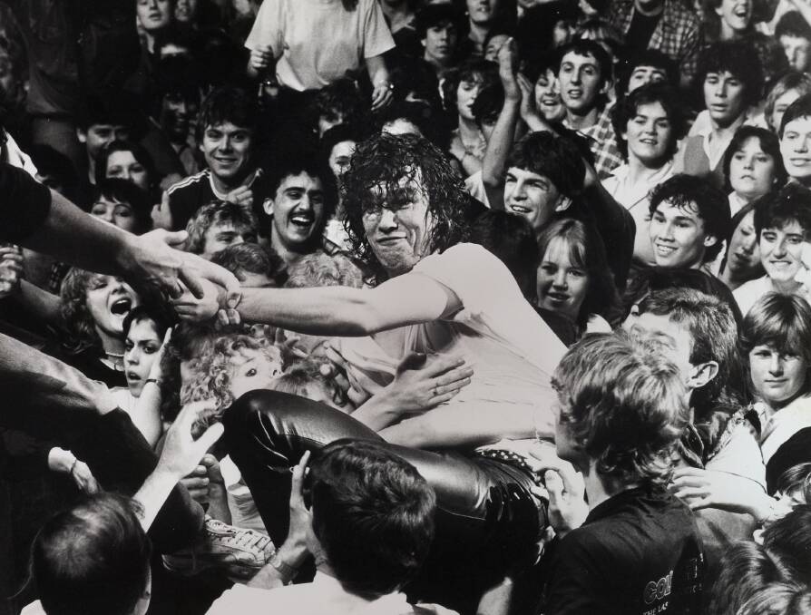 Jimmy Barnes amid a crowd of adoring fans. Picture supplied