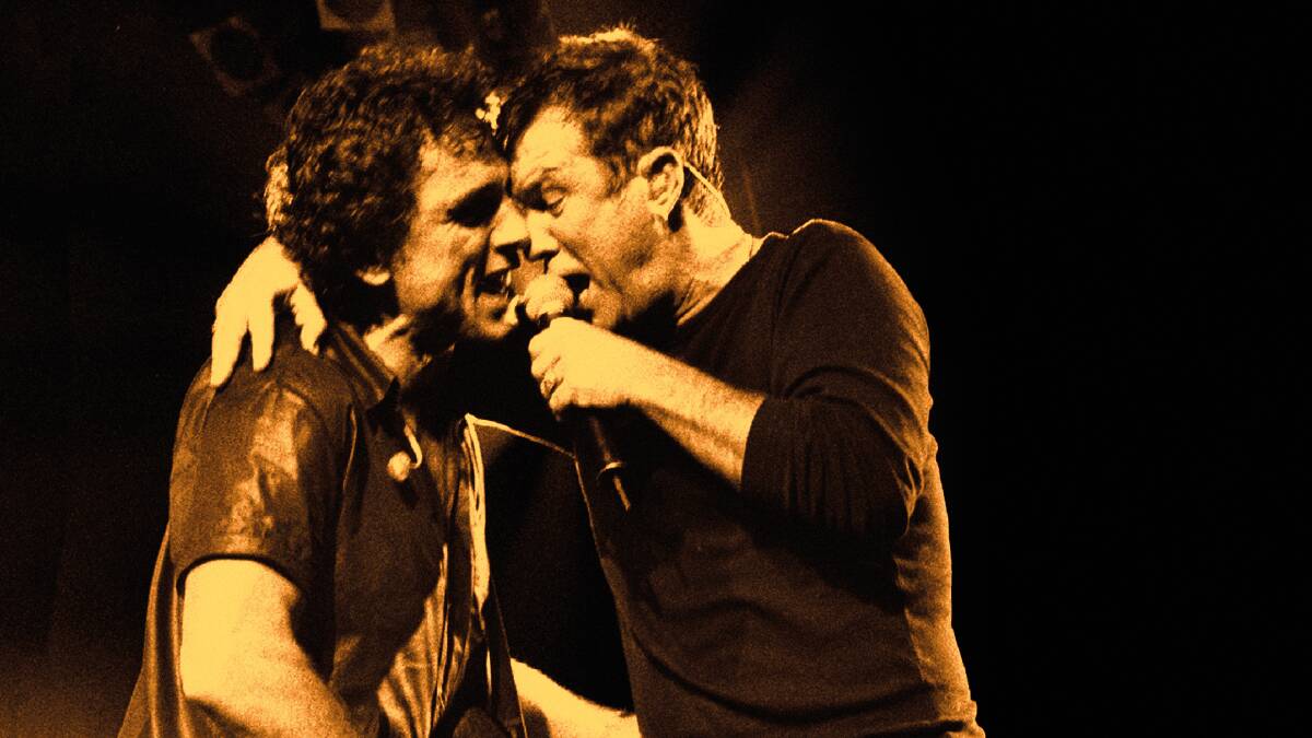 Ian Moss and Jimmy Barnes on stage. Picture supplied