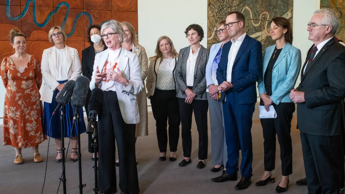 The crossbench - led by Indi MP Helen Haines - tried unsuccessfully to lower the threshold for public hearings at the national anti-corruption commission. Picture by Elesa Kurtz 