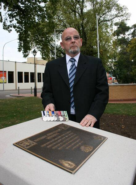 PROUD VET: Vietnam veteran Bill White reflects on a ‘political war’ at the National Servicemen’s memorial in Belmore Park.