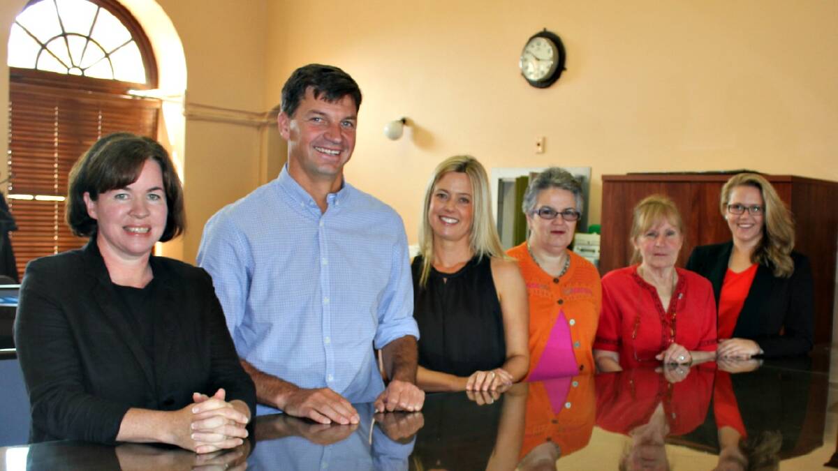   FOR THE CONSTITUENTS: Member for Hume Angus Taylor and his electorate officers Sarah Bucknell, Vanessa Toparis, Maree Ireland, Nancy Roberts and Frances Douch.