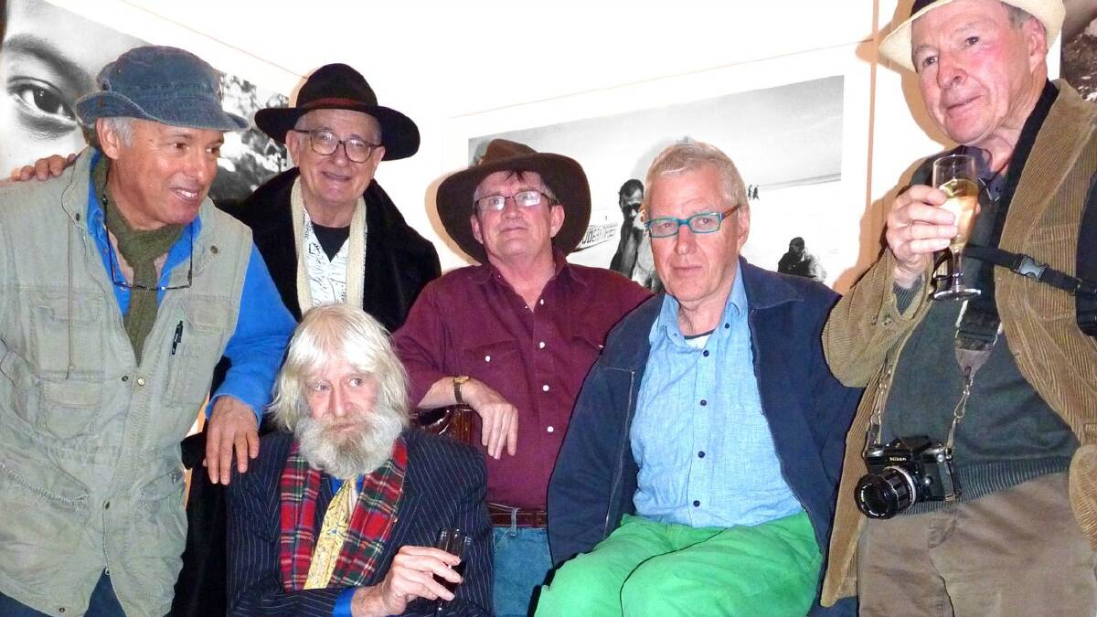 YELLOW HOUSE GATHERS: (from left) Jon Lewis , Martin Sharp (seated), Roger Foley , Peter Royles, Peter Kingston and Mike Molloy at South Hill in October 2011. Photo: Jim Anderson 